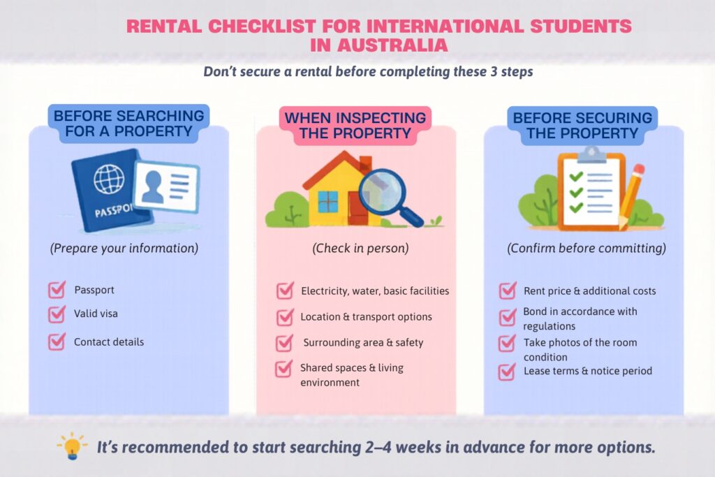 Rental Checklist for International Students in Australia